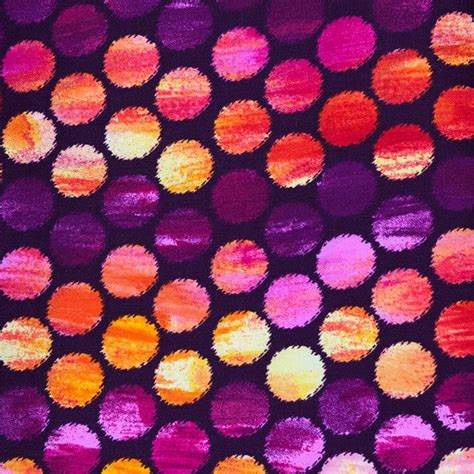 Benartex Sunburst Painted Dots Purple Sit N Sew