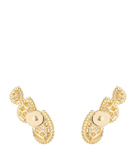 Boucheron Yellow Gold And Diamond Serpent Boh Me Three Motifs Earrings