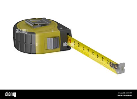 Yellow Tape Measure Isolated On White Background Stock Photo Alamy