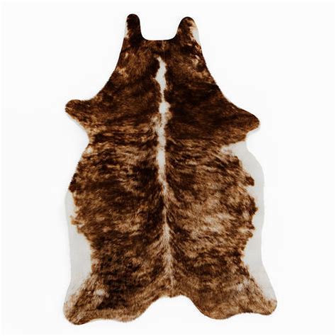 Cowhide Rug Brown And White D Model Cgtrader