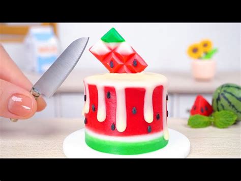 Fresh Miniature Watermelon Cake Decorating Coolest Miniature Cake