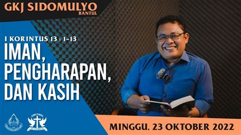 Sapaan Sabda Iman Pengharapan Dan Kasih Oktober Youtube