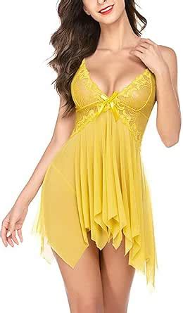 Big Deal Days Women Sexy Lingerie See Through Sexy Nightwear Nightie Boudoir Outfits Lace Mesh