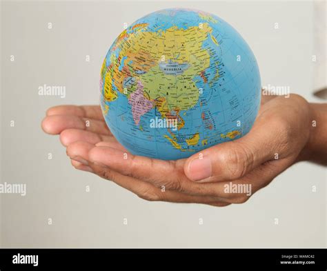 Hands Holding Globe Earth Save The Earth Concepts Stock Photo Alamy