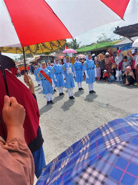 Polsek Marangkayu Amankan Rute Lomba Gerak Jalan Dalam Rangka Hut Ri Ke