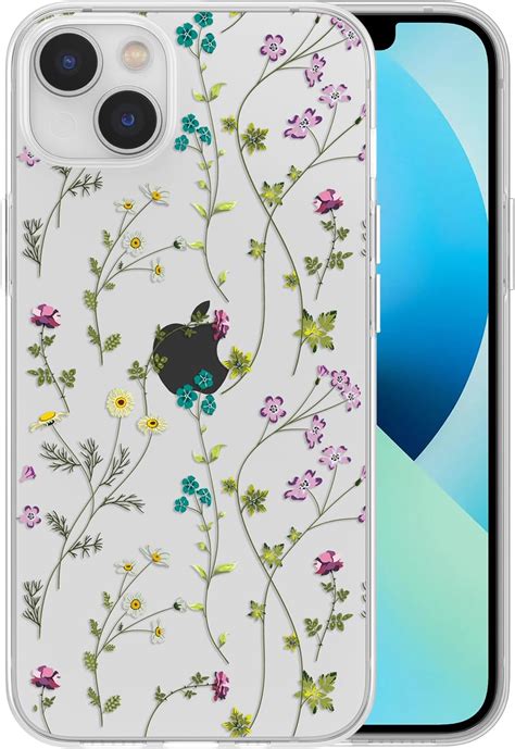 Raleavo Clear Floral Case Compatible With Iphone Shockproof