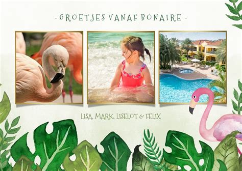 Tropische Fotocollage Vakantiekaart Met Kaartje2go