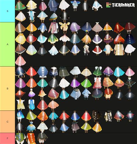 Sky COTL Capes (Until Moments) Tier List (Community Rankings) - TierMaker