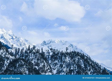 Snow Mountains Malam Jabba And Kalam Swat Scenery Landscape Stock Image