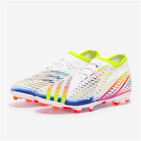 Adidas Predator Edge Fg Para Ni Os Blanco Amarillo Solar Azul