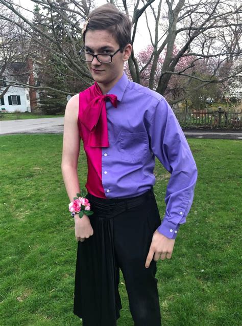 Teen Takes Himself To Prom In Epic Half Suit Half Dress