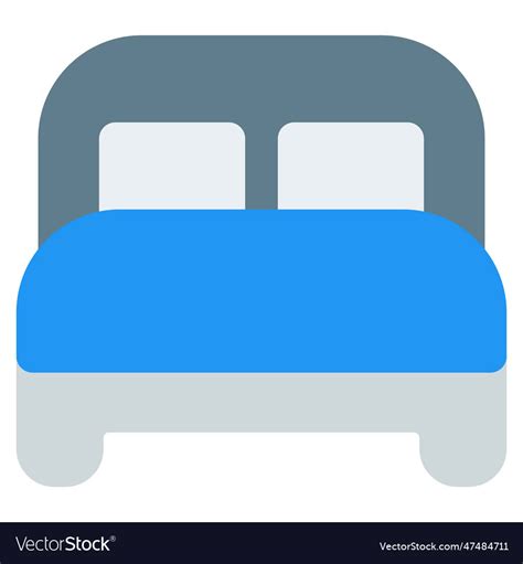 Wooden bed a furniture for sleeping Royalty Free Vector