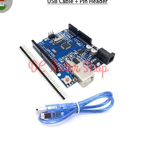 Jual Arduino UNO R3 CH340 Clone SMD Atmega328p USB Cable Pin Header