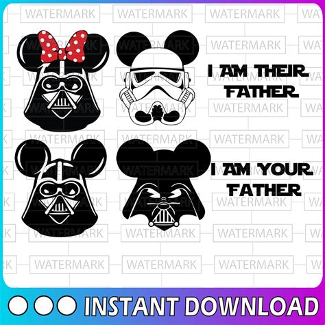 Star Wars Mickey Mouse Svg Bundle Darth Vader Mickey Svg S Inspire