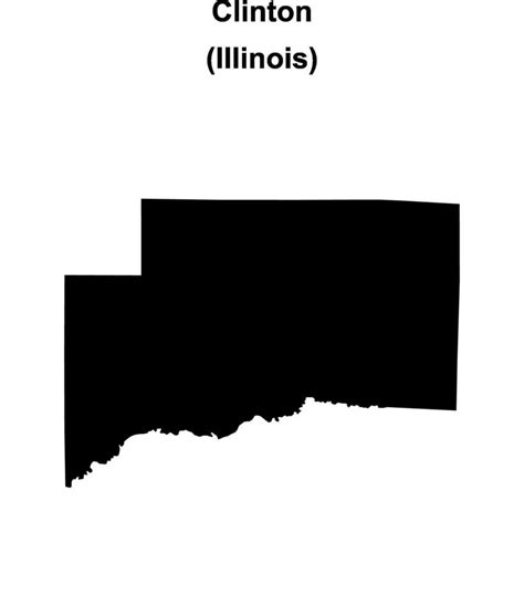 Clinton County Illinois Blank Outline Map 46720706 Vector Art At Vecteezy