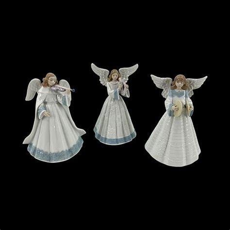 Group Of 3 Lladro Spanish Porcelain Christmas Figurines For Sale At