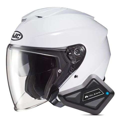 Pack Casco Moto Kit Bluetooth HJC I30 Pearl White Kit Bluetooth