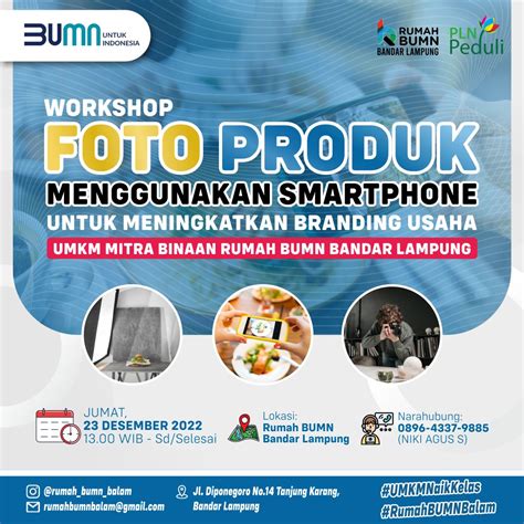 WORKSHOP FOTO PRODUK MENGGUNAKAN SMARTPHONE Rumah BUMN BDL