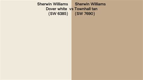 Sherwin Williams Dover White Vs Townhall Tan Side By Side Comparison