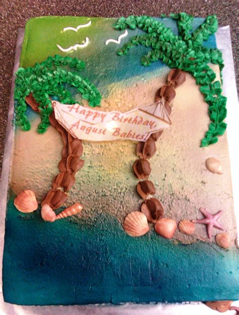 Tropical Beach Birthday Cake Other Cakes Beach Birthday Cake Beach