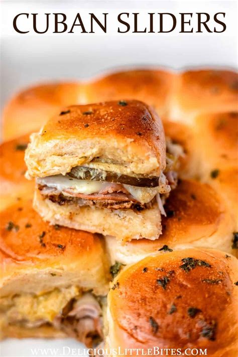 Cuban Sliders Made With Traditional Cubano Sandwich Ingredients Will