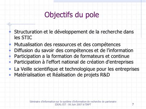 S Minaire Dinformation Sur Le Syst Me Dinformation De Recherche De