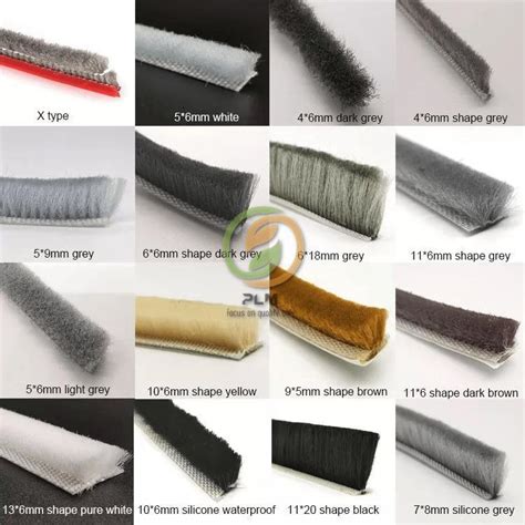 Waterproof And Dust Proof Silicone Wool Pile Weather Felt Sea Strip For