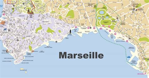 Marseille beaches map - Ontheworldmap.com