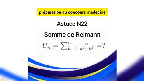 La Somme De Reimann Astuce N Exercice D Application Youtube