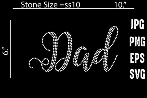 Dad Rhinestone Template Design Graphic By Mrumu Creative Fabrica