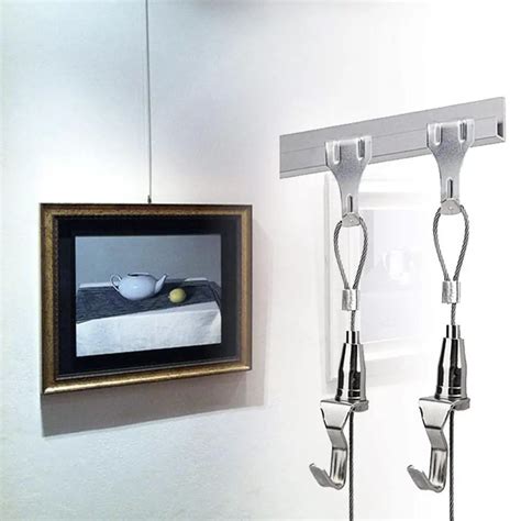 Picture Rail Hanging System Adjustable Picture Hanging Wire Kit With