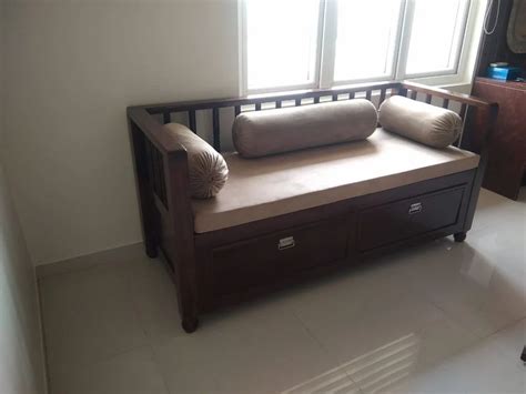 3 Seater Teak Wood Wooden Diwan Sofa At Rs 21500 In Chennai ID