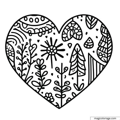 Coloriage Coeur Imprimer Dessins De Coeur Colorier