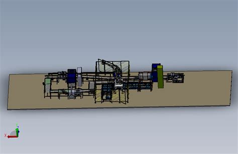 后包装生产线（自动化装箱开箱输送贴标码垛流水线）solidworks 2019模型图纸下载 懒石网