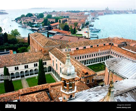 San Giorgio Maggiore Monastery And Guidecca Venice Italy Stock Photo