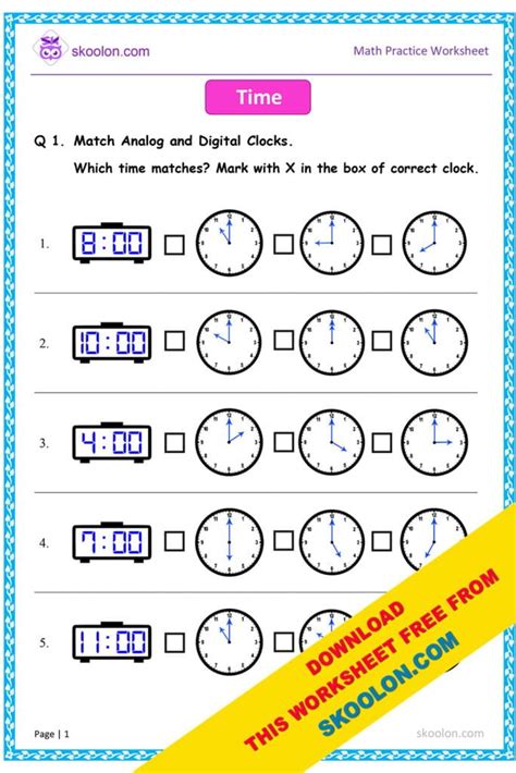 Time Worksheet 2