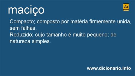 O Que Significa Maciço - Significado de Maciços