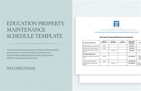 Printable Lawn Maintenance Schedule Template In Excel Google Sheets