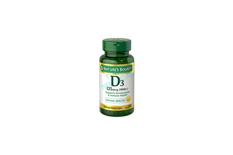 Nature S Bounty Vitamin D3 125 Mcg 5000 Iu 150 S Time Medical