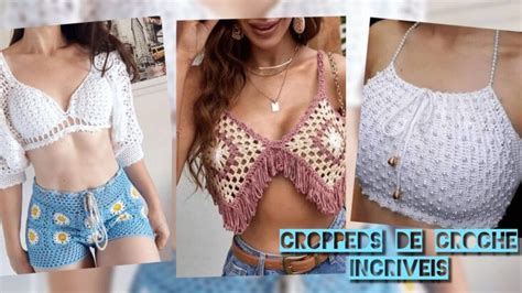 Id Ias De Croppeds Em Croch F Ceis De Copiar Os Modelos Para O