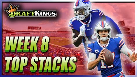 Draftkings Week 8 Top Stacks Nfl Dfs Picks And Rotogrinders Lineup Hq