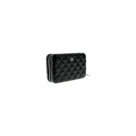 Gon Quilted Zipper Noir Porte Cartes Fr