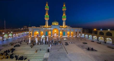 Tall Minarets And A Huge Dome Of The Kufa Mosque Complex Coherence