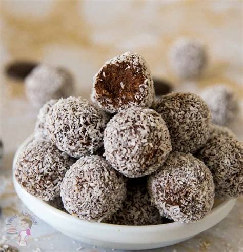 Coconut Chocolate Truffles Aka Coconut Truffles Veena Azmanov