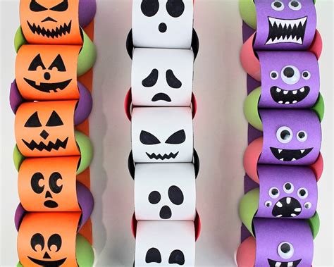 Easy Halloween Paper Chains With Free Template The Craft At Home