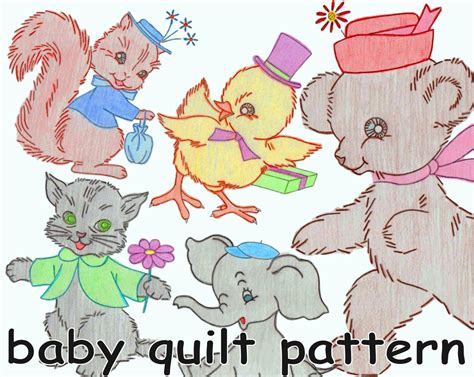 Baby Quilt Pattern Baby Animals Quilt PDF INSTANT DOWNLOAD Nursery ...