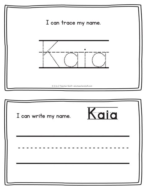 Kaia Name Printables For Handwriting Practice A To Z Teacher Stuff