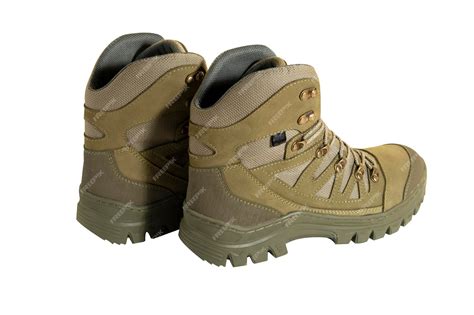 Premium Photo Olive Winter Boots Military Winter Boots