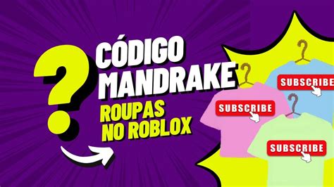 Código skin mandrake de roupas femininas 2024 no Roblox YouTube