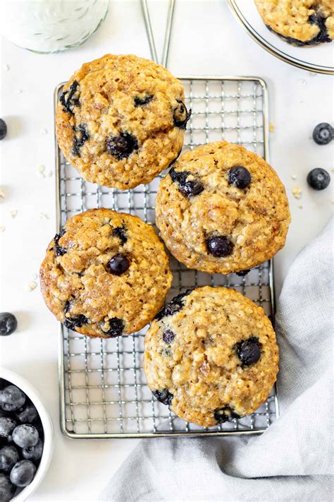 Easy Banana Blueberry Oatmeal Muffins Get On My Plate